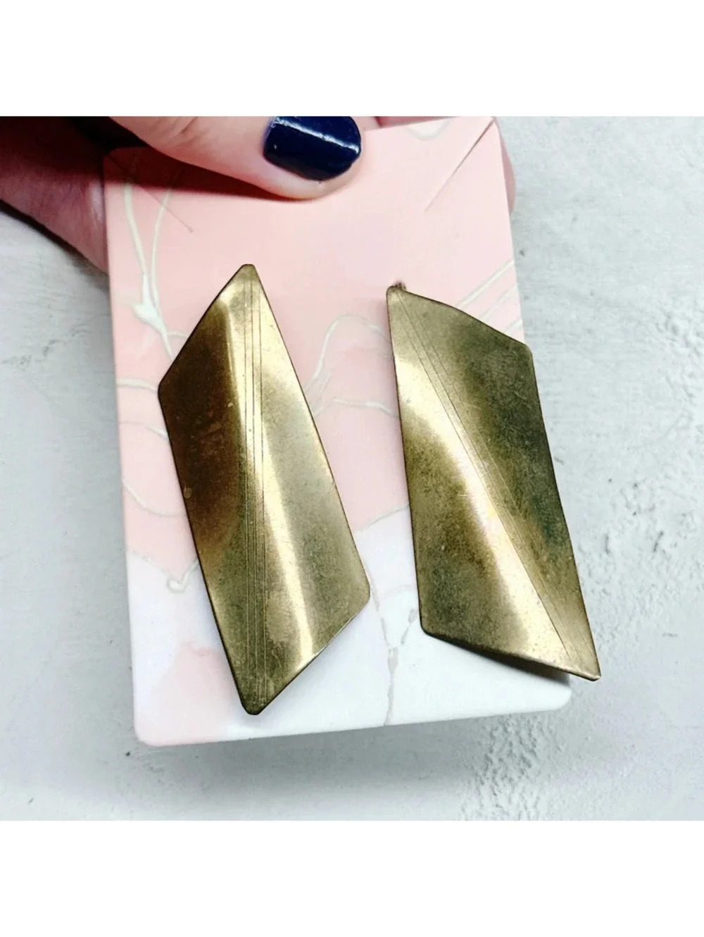 1066mc. Bronze Boho Earrings Handmade